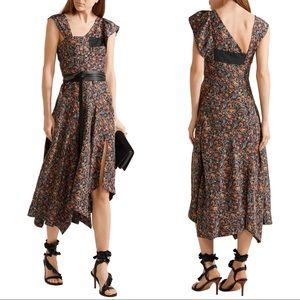 Isabel Marant Rocky Floral Asymmetric Midi Dress